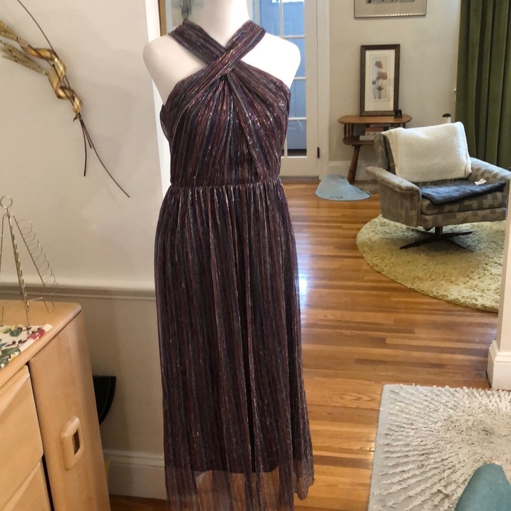Anthropologie Taylor multicolored metallic dress.  Size 6.